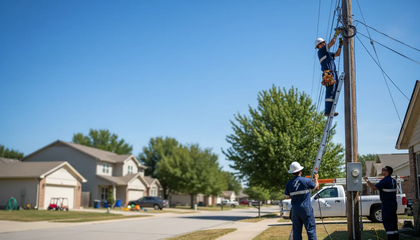 Residential electrician providing installation services in Nixon, TX